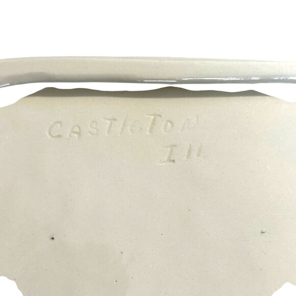 Chanute AFB Castleton China Square Serving Plate Collectable Hand Painted - Picture 3 of 9